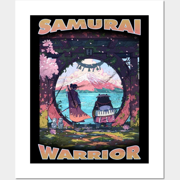 Samurai x Panda Wall Art by seanartzy